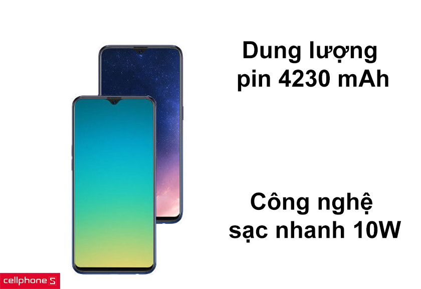 Dung lượng pin cao 4230 mAh, công nghệ sạc nhanh 10W