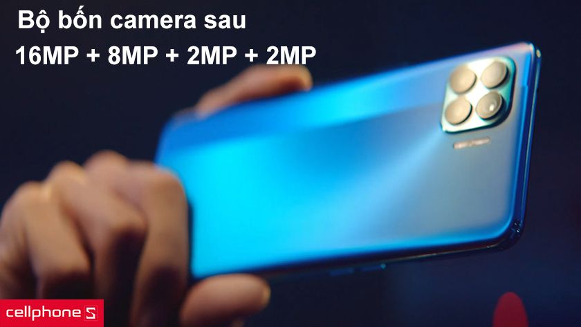 Bộ bốn camera sau cảm biến chính 16MP, camera selfie 16MP