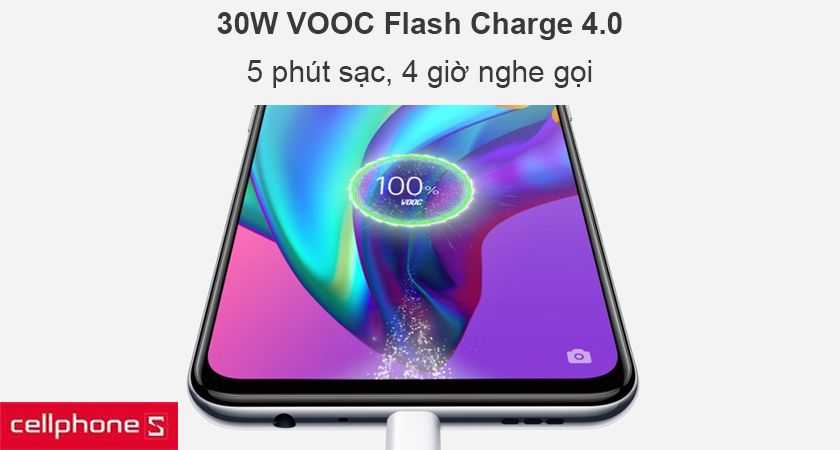 sạc nhanh 30W 5 phút sạc cho 4 giờ nghe gọi