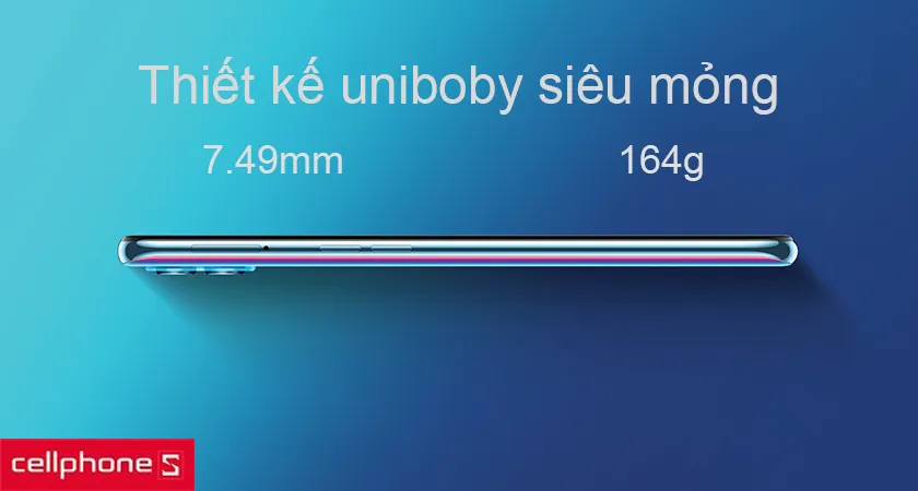 Thiết kế unibody siêu mỏng 7.48mm