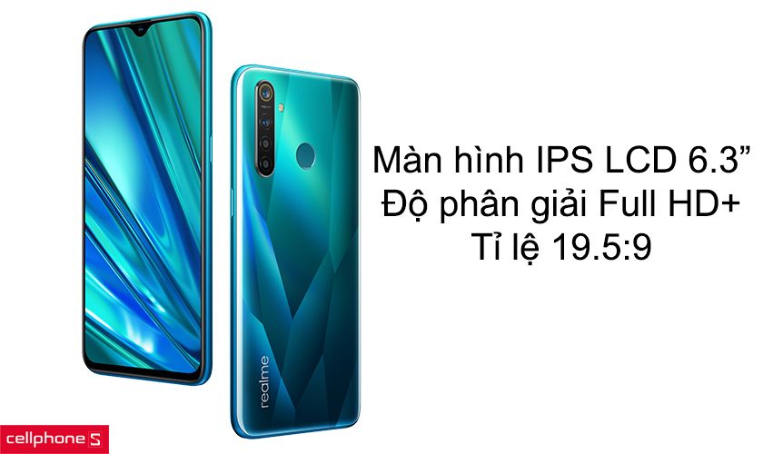 Màn hình IPS LCD 6.3 inches độ phân giải Full HD+, tỉ lệ 19.5:9