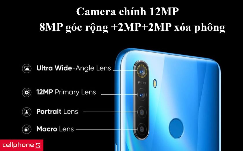 Cụm bốn camera ống kính siêu rộng, tính năng chụp chuyên nghiệp