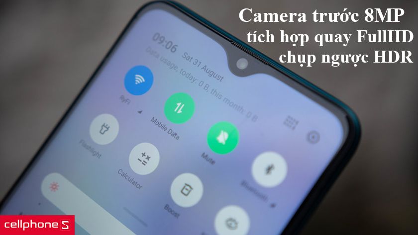 camera trước của Realme 5i có độ phân giải 8MP