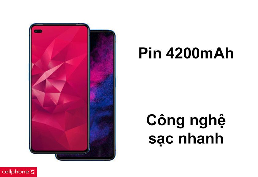 Dung lượng pin 4200mAh, tích hợp công nghệ sạc nhanh