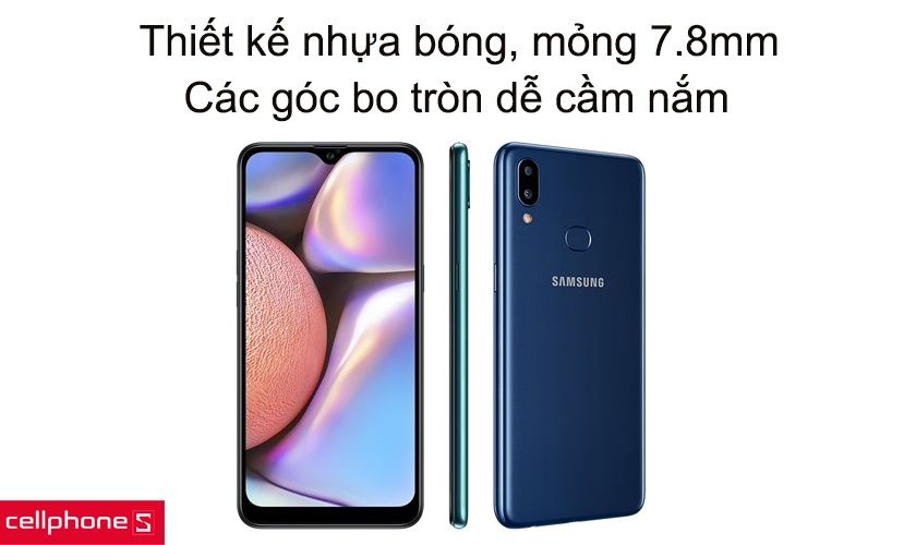 Thiết kế nhựa bóng, mỏng 7.8mm, các góc bo tròn dễ cầm nắm