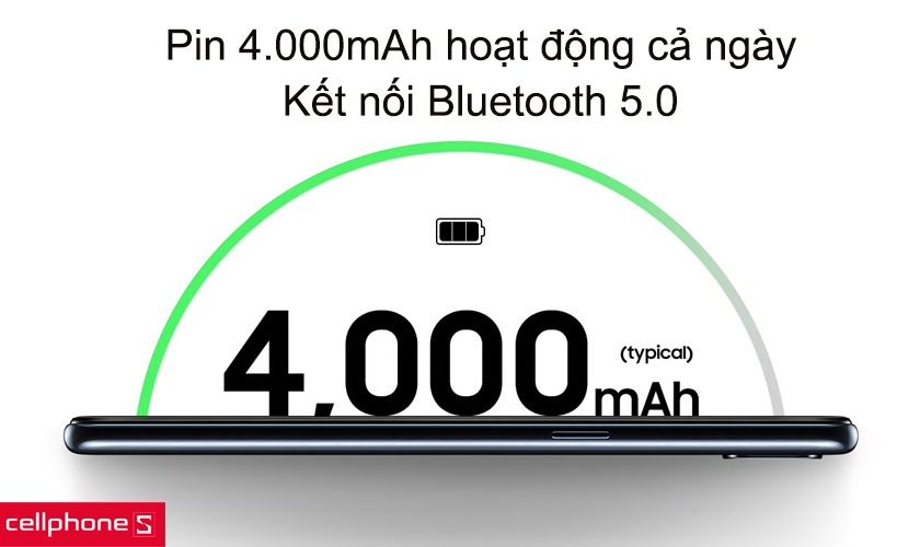 Pin 4.000 mAh hoạt động cả ngày, kết nối Bluetooth 5.0