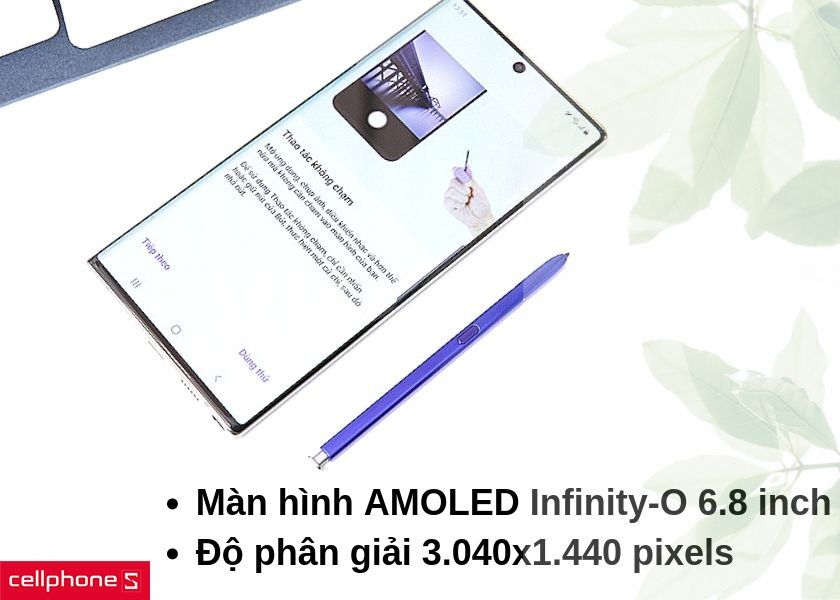 Màn hình AMOLED Infinity-O 6.8 inch siêu ấn tượng