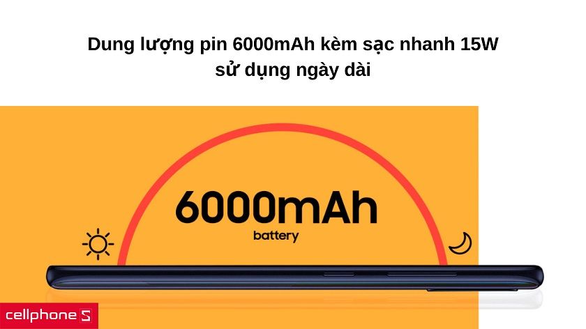 "Siêu" pin 6000mAh kèm công nghệ sạc nhanh sử dụng thỏa thích ngày dài