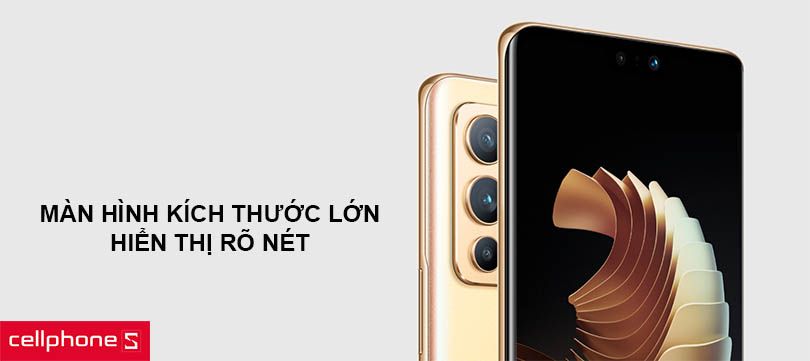 Màn hình OLED kích thước 6.44 inch, hiển thị chi tiết sống động