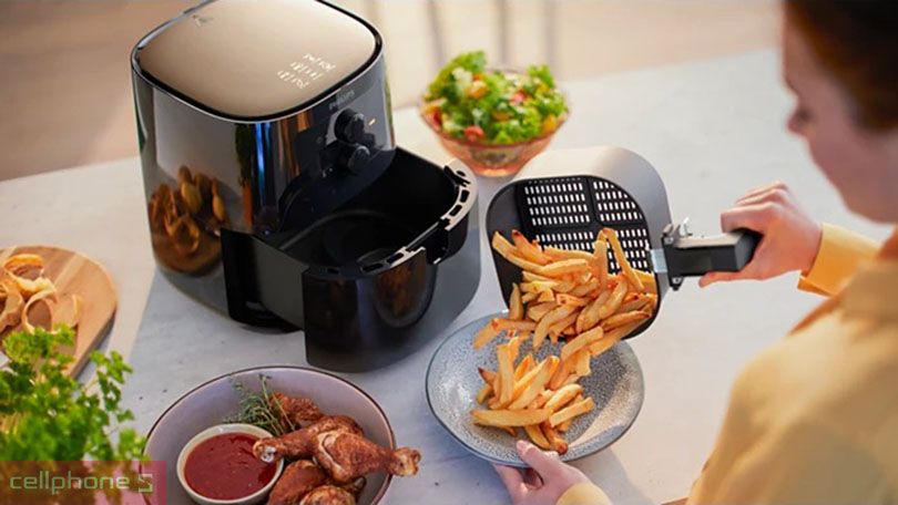 Nồi chiên Philips 5l chế biến nhanh, an toàn