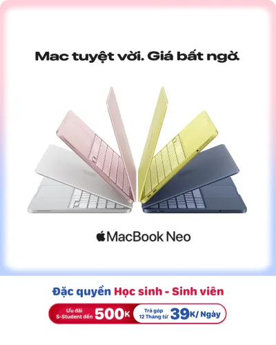 MacBook giá giảm sốc mùa Back to School Apple 2026 ở việt nam
