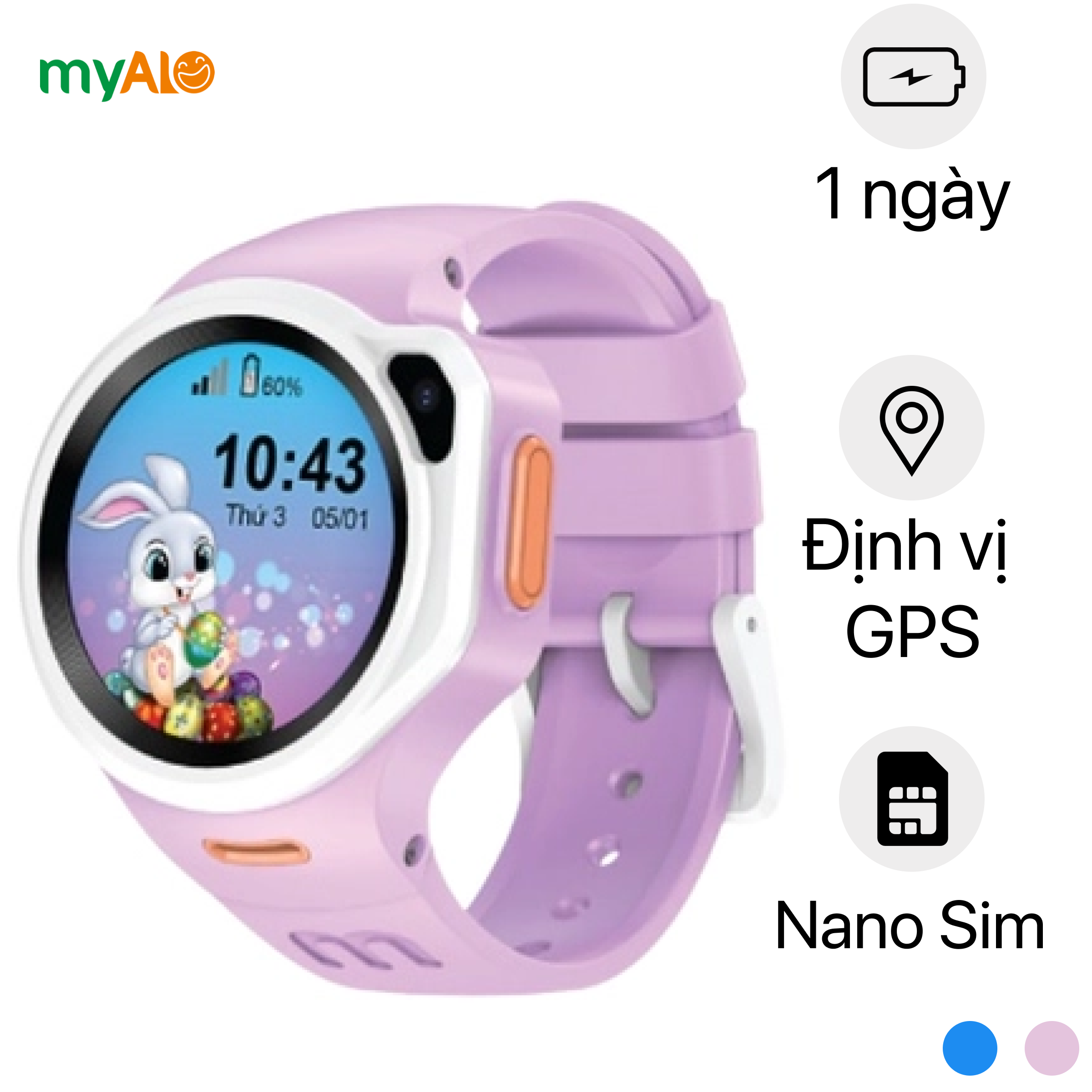 Đồng hồ thông minh trẻ em Masstel Smart Hero 4G Hồng
