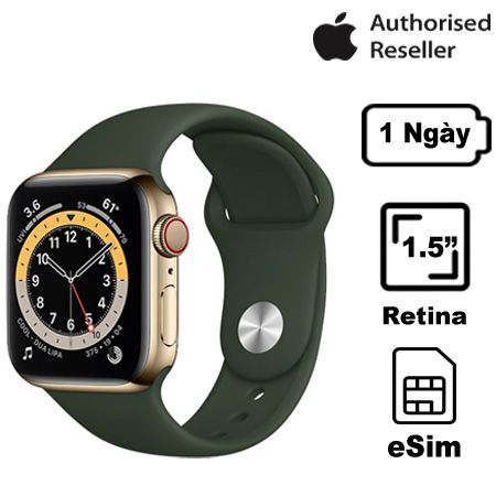 Apple Watch Series 6 40mm (4G) Viền Thép Dây Cao Su | Chính Hãng VN/A