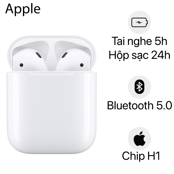 Tai nghe Bluetooth Apple AirPods 2 | Chính hãng Apple Việt Nam