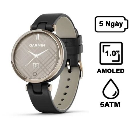 Đồng hồ thông minh Garmin Lily dây da 