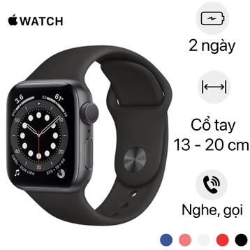 Apple Watch Series 6 44mm (GPS) Viền Nhôm Dây Cao Su | Chính Hãng VN/A