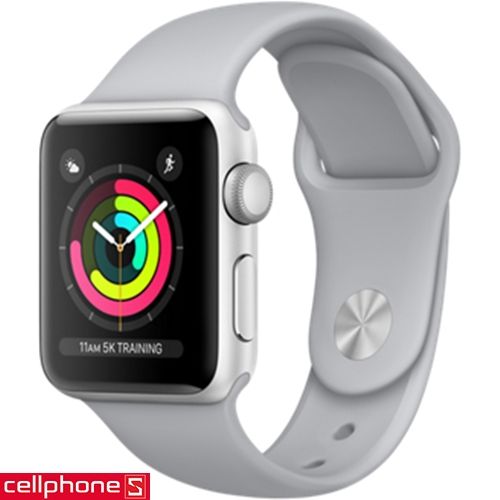 Đồng hồ thông minh Apple Watch 38mm Viền Nhôm Bạc Dây Bạc