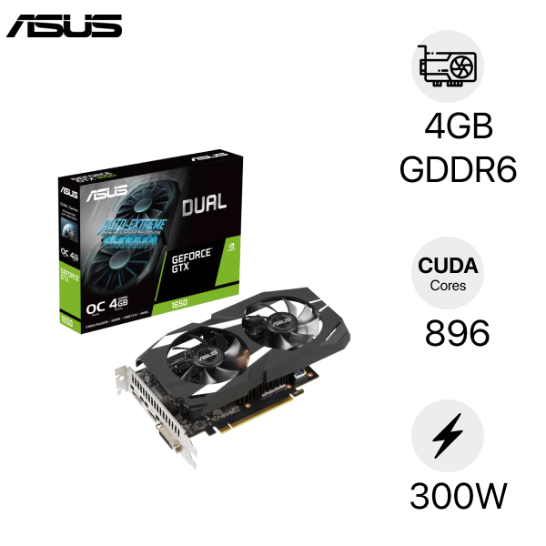 VGA Asus DUAL GTX 1650 O4GD6-P Giá rẻ