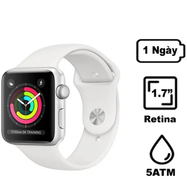 Apple Watch Series 42mm GPS viền thép dây thép cũ Giá rẻ - Main Image