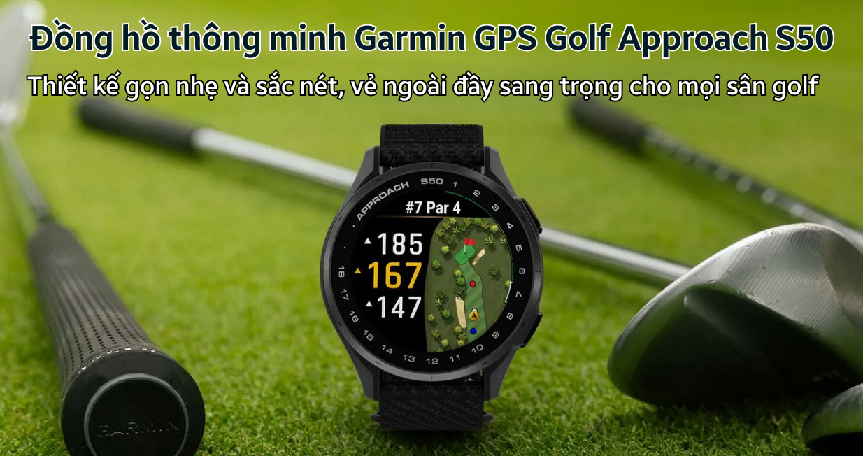 Đồng hồ thông minh Garmin GPS Golf Approach S50 Dây Nylon | Giá rẻ