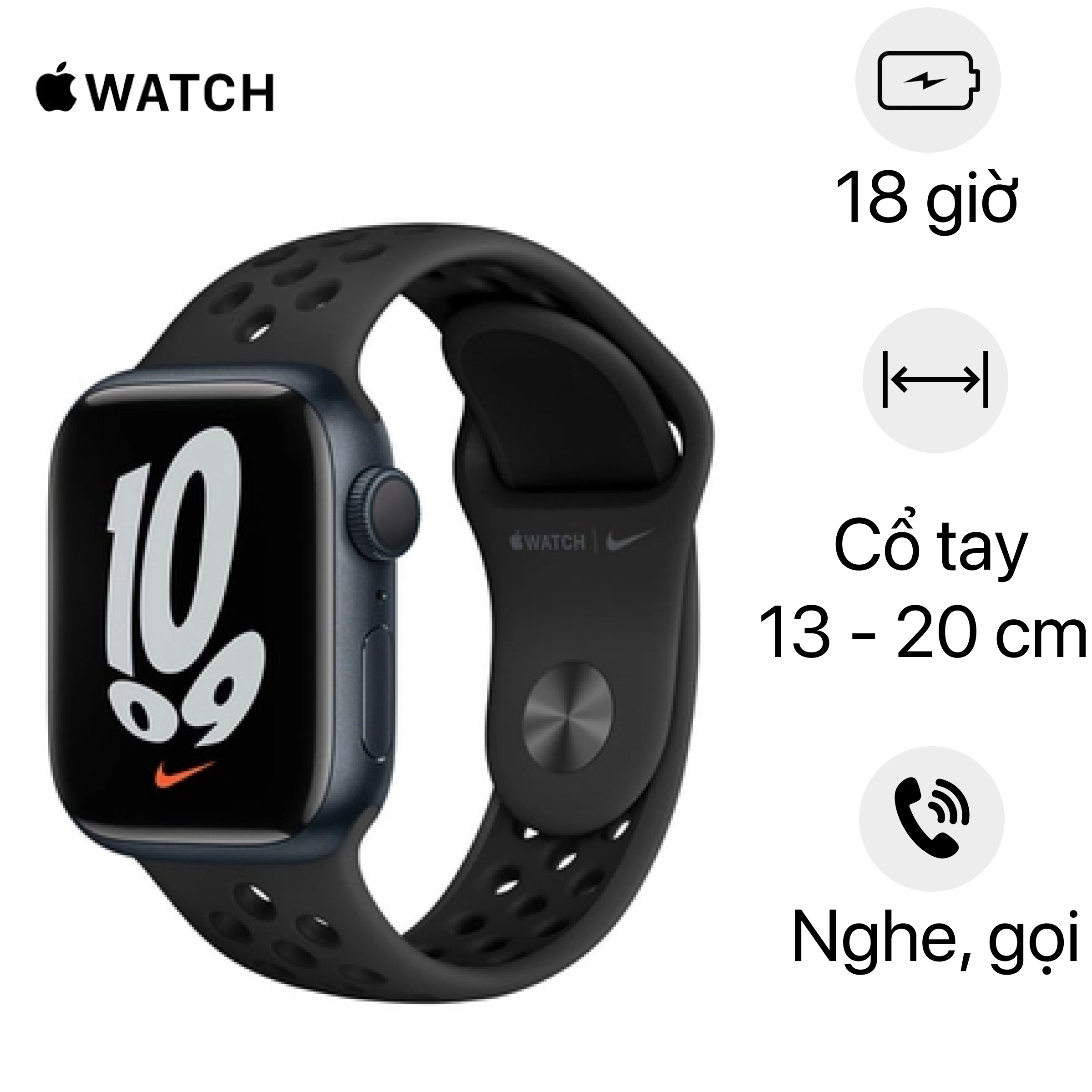 Apple Watch Series 7 41mm Nike Viền nhôm dây cao su | Giá rẻ, hỗ