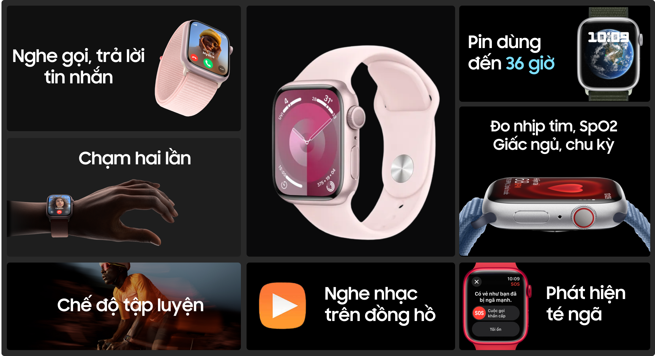 Apple Watch Series 9 45mm (GPS) viền nhôm dây cao su - Cũ Đẹp | Giá rẻ