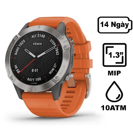 Garmin fenix 6 sapphire titanium orange hot sale