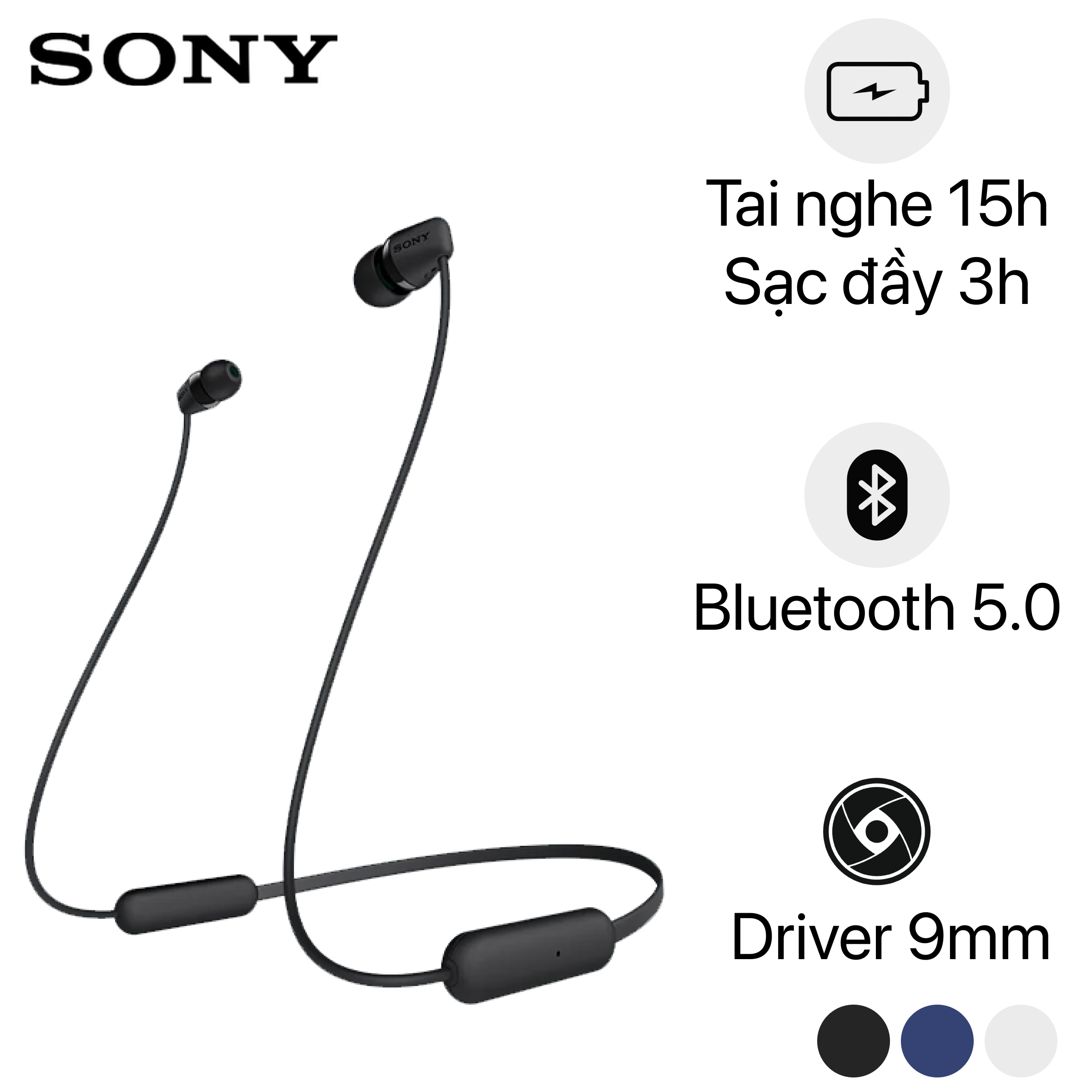 Tai nghe bluetooth Sony WI-C200 giá rẻ NHẤT, chính hãng