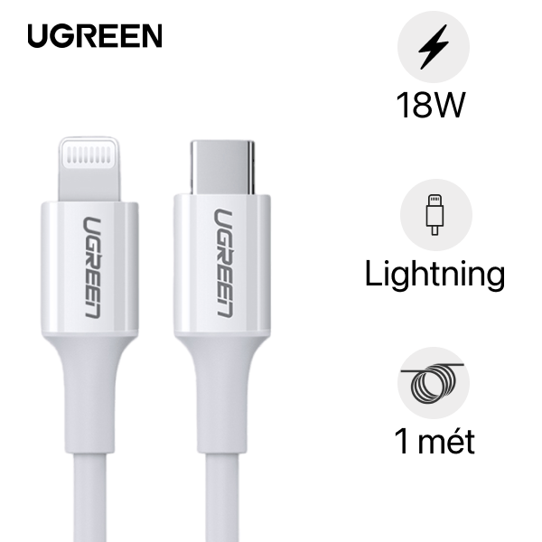 Cáp Type C To Lightning Ugreen Mfi Us171 1m Giá Rẻ 0280