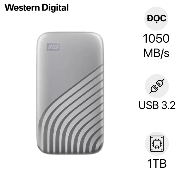 Ổ cứng ngoài WD My Passport 1TB SSD 2.5