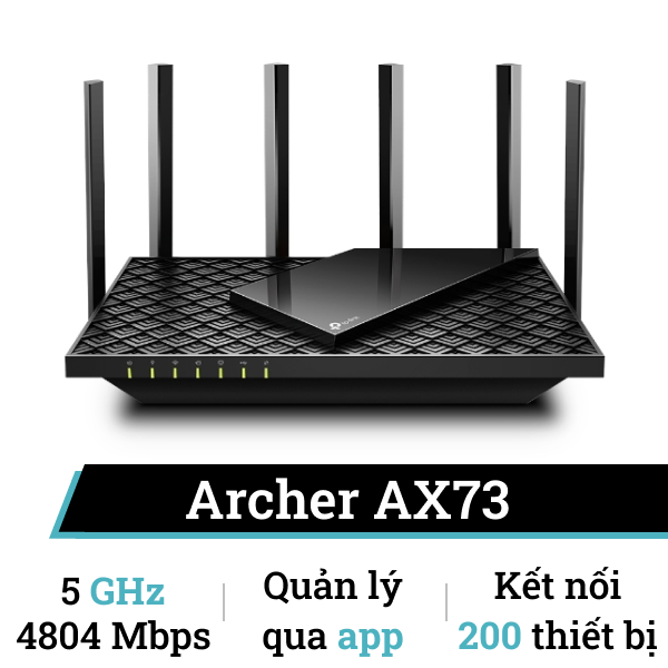 Router Wifi 6 TP-Link Archer AX73 | Giá rẻ, có trả góp