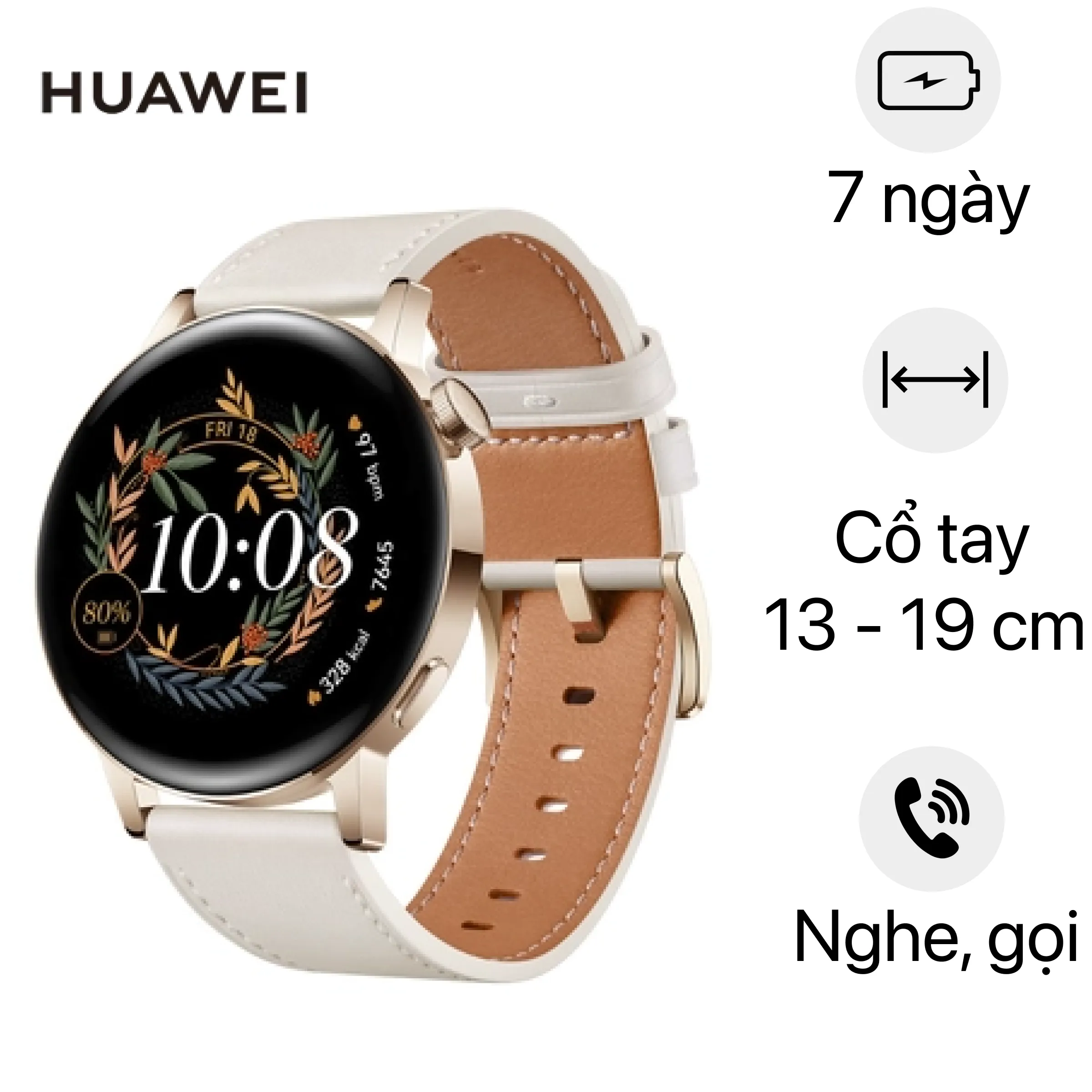 Đồng hồ thông minh Huawei watch GT 42mm dây da Giá rẻ, cao cấp