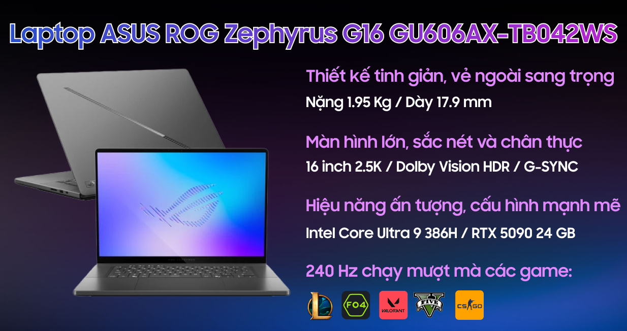 Laptop ASUS ROG Zephyrus G16 GU606AX-TB042WS