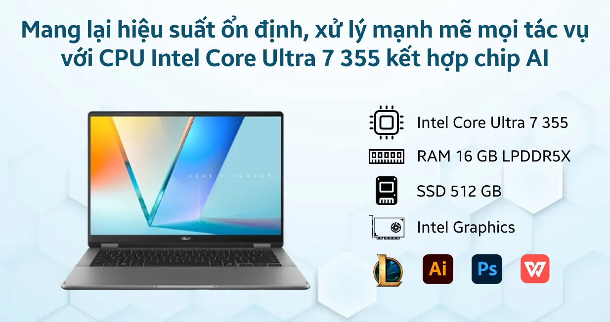 Laptop ASUS Vivobook 14 Flip TP3407AA-SG029W