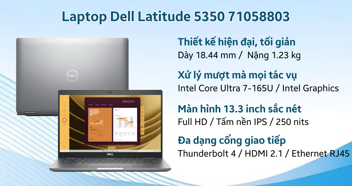 Laptop Dell Latitude 5350 71058803 | Giá rẻ, trả góp 0%