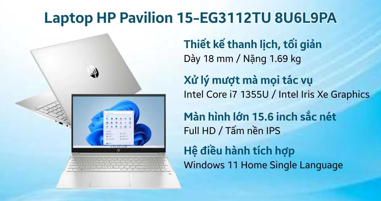 Laptop HP Pavilion 15-EG3112TU 8U6L9PA | Giá rẻ, trả 0%