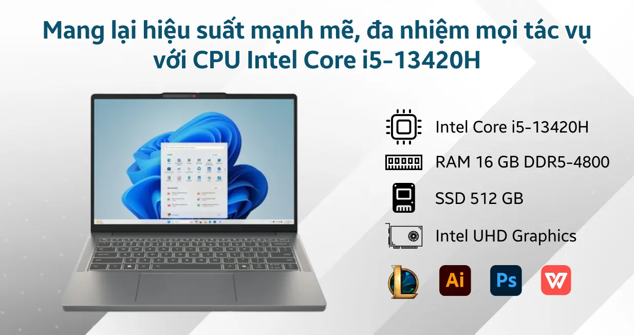 LENOVO IdeaPad Slim 3 Core i5 13420H/16G/512G/14in FHD IPS/BH lâu 26th - 3
