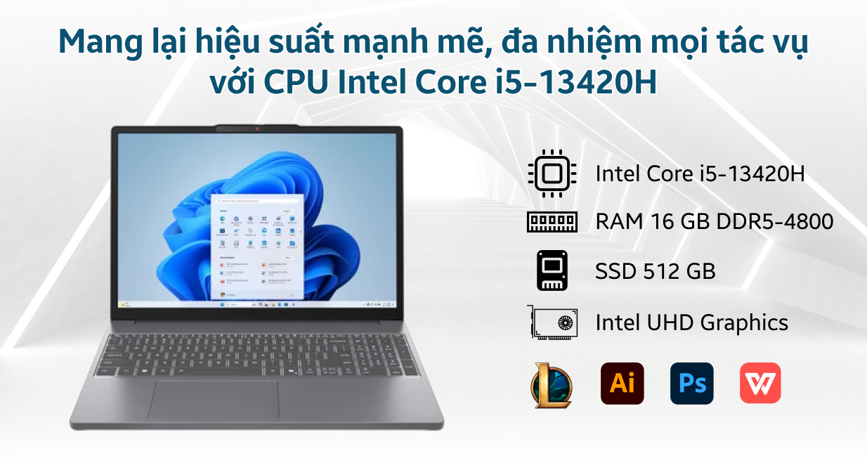 LENOVO IdeaPad Slim 3 Core i5 13420H/16G/512G/16in FHD IPS/còn BH 11th - 3
