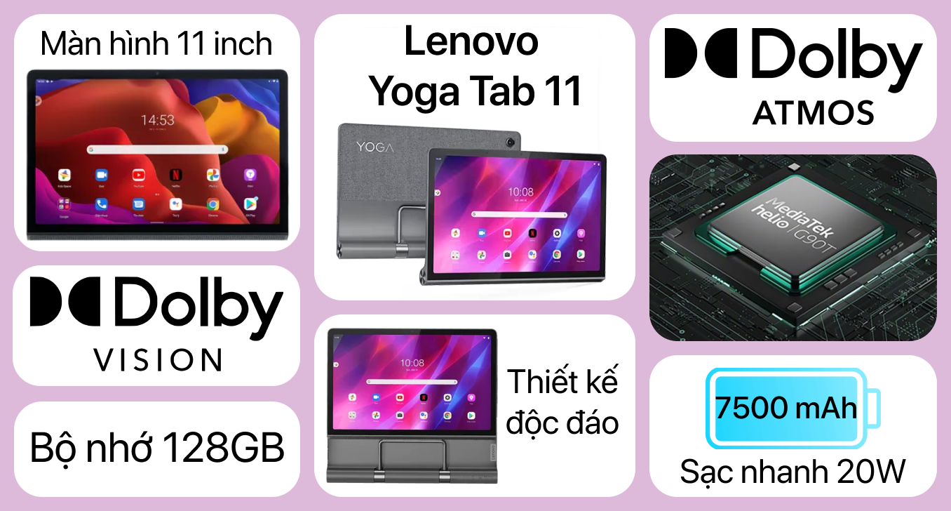 Lenovo Yoga Tab 11 | Giá rẻ, hỗ trợ trả góp 0%