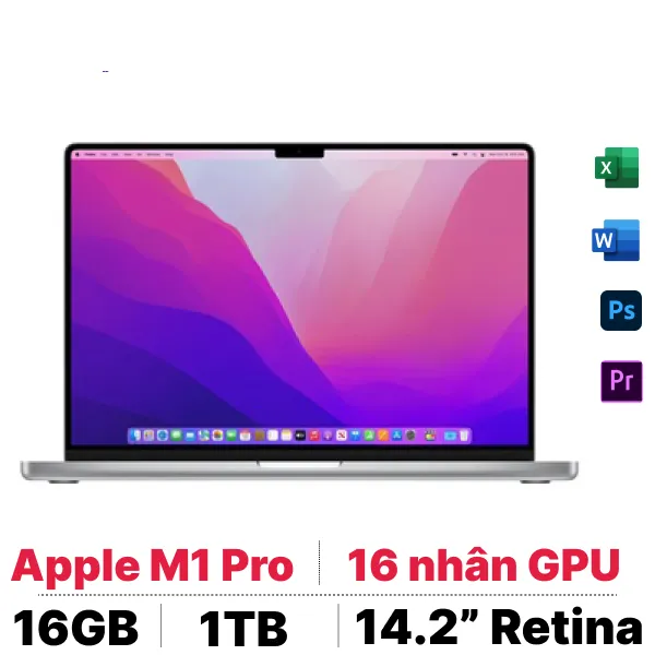Macbook Pro 14 M1 Pro 10 CPU - 16 GPU 16GB 1TB 2021 | Chính hãng Apple Việt Nam