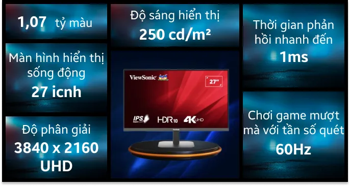 Màn hình ViewSonic VA2708-4K-MHD 27inch