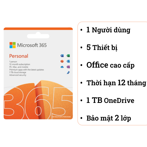 Microsoft Office 365 Personal Bản Quyền 1 Năm | Giá Rẻ