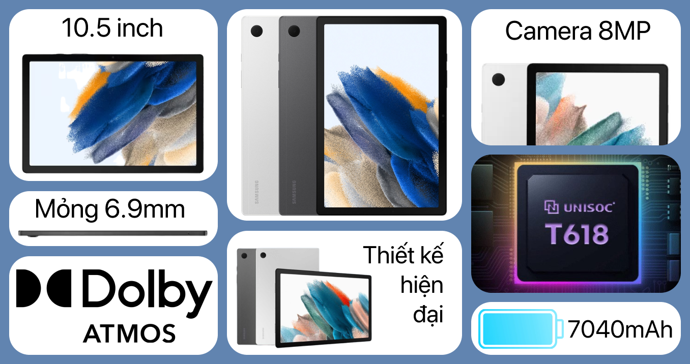 Samsung Galaxy Tab A8 (2022) - Chính hãng, giá rẻ, có trả góp