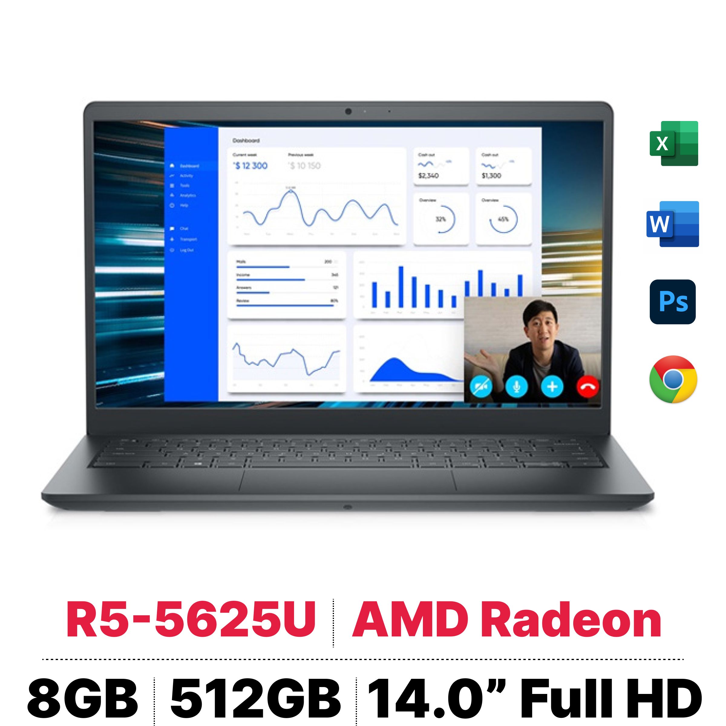 Laptop Dell Vostro 3425 V4R55625U206W | Giá rẻ, trả góp 0%