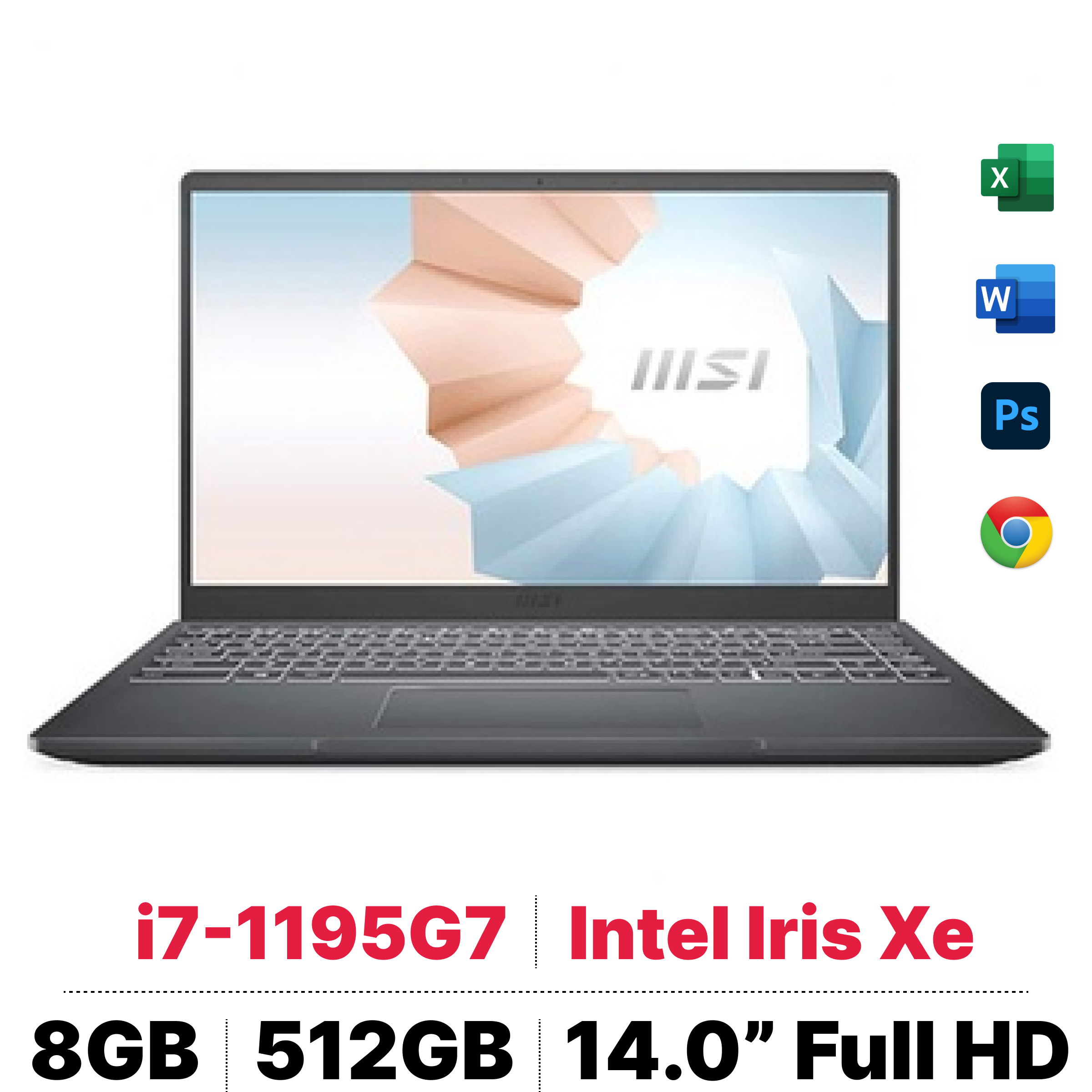 MSI Modern 14 i7-1195G7 16Gb 256 MSI Modern 14 B11MOU