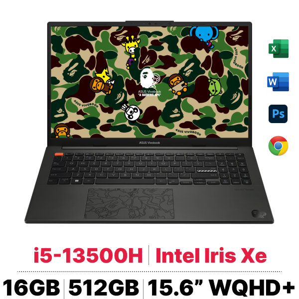 Laptop Asus VivoBook S 15 OLED BAPE Edition S5504VA-MA291W | Giá