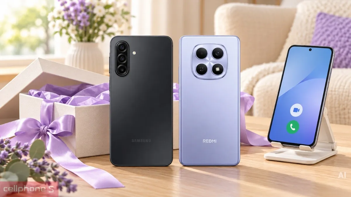 Smartphone màn hình lớn giúp bà gọi video và trò chuyện với con cháu ở xa