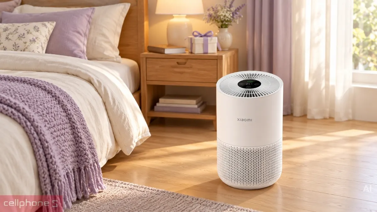 Máy lọc không khí giúp chăm chút không gian nghỉ ngơi thoải mái cho bà