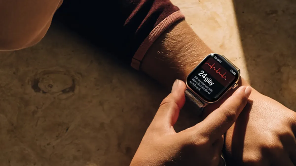 Apple Watch Series 12 theo sát trái tim bạn trên ứng dụng ECG