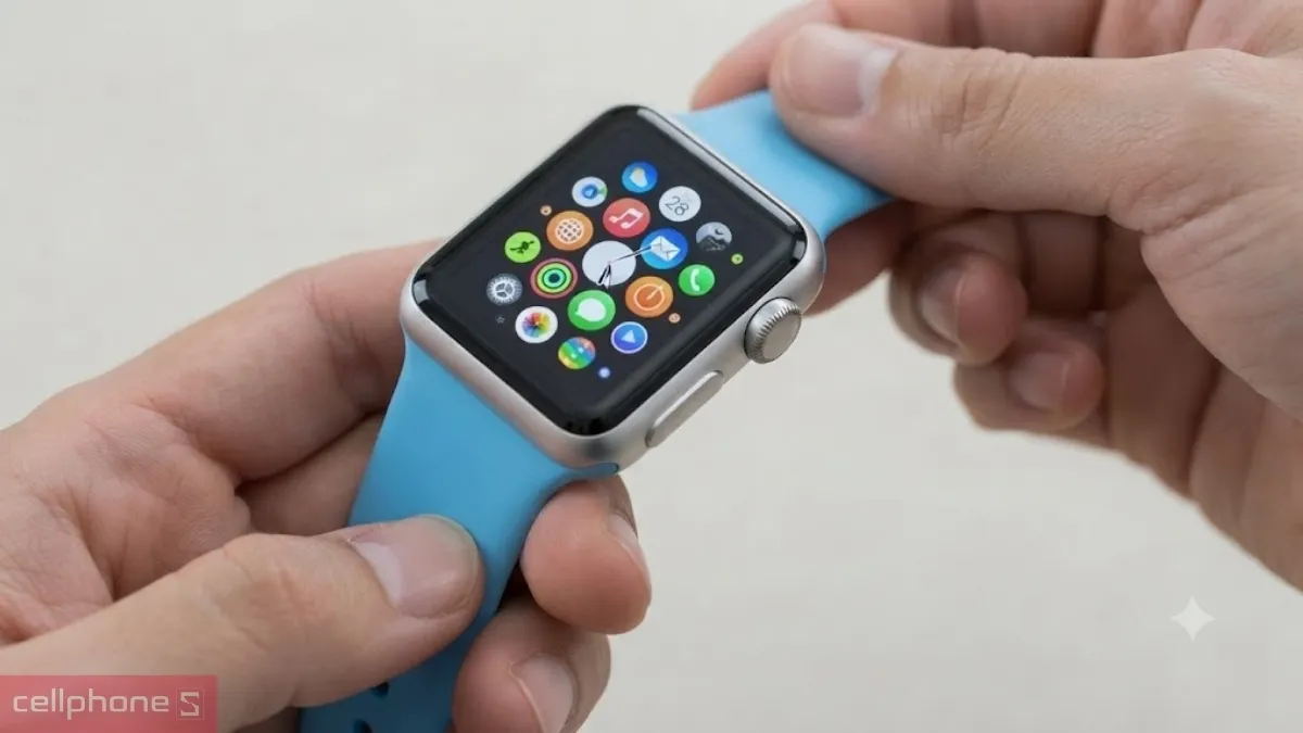 Cách thay dây đồng hồ thông minh Apple Watch bằng ngàm trượt
